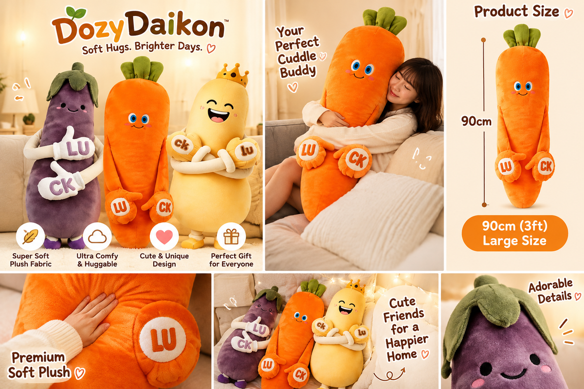 DozyDaikon™ 90CM Giant Cuddle Plush